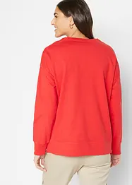 Sweatshirt mit Seitenschlitzen, langarm, bonprix