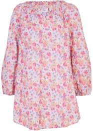 Tunique-blouse en coton avec smock, bpc bonprix collection