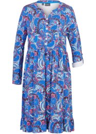 Knieumspielendes Tunika-Kleid mit Volants und Knopfleiste, bpc bonprix collection