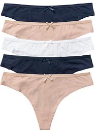 String (5er Pack) mit Bio-Baumwolle, bpc bonprix collection