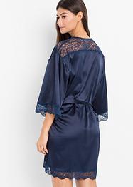 Satin Kimono mit Spitze, BODYFLIRT