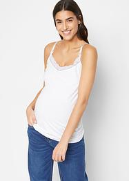 Still-Top mit Spitze mit Bio Baumwolle (2er Pack), bpc bonprix collection