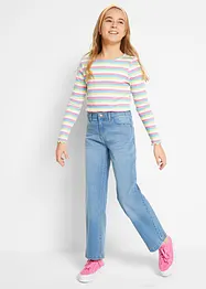 Wide-Leg-Jeans Mid Waist, bonprix