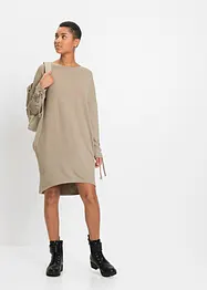 Robe sweat avec laçages, bonprix