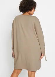 Sweatkleid mit Schnürungen, bonprix