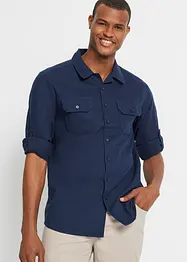 Chemise en lin à manches retroussables, bonprix