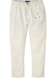 Pantalon chino en lin majoritaire avec taille extensible Regular Fit, Straight, bonprix