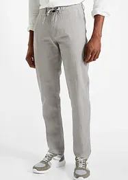 Pantalon chino en lin majoritaire avec taille extensible Regular, droit, bonprix