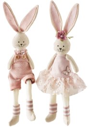 Lot de 2 figurines déco lapins, bpc living bonprix collection