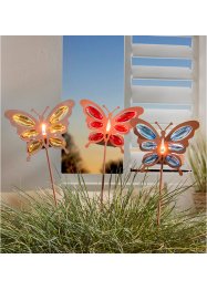 Lot de 3 porte-bougies chauffe-plat papillons sur pique, bpc living bonprix collection
