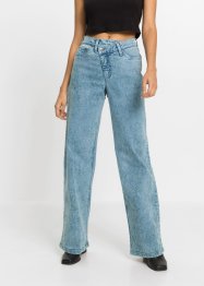 Weite Jeans mit schrägem Bund aus Bio-Baumwolle, RAINBOW