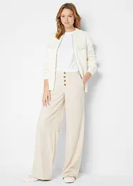 Pantalon palazzo en lin mélangé, long, bonprix