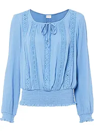 Blouse avec dentelle au crochet, bonprix