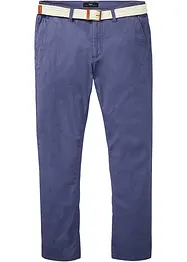 Pantalon chino droit extensible Regular, coupe ventre confort avec ceinture, bonprix