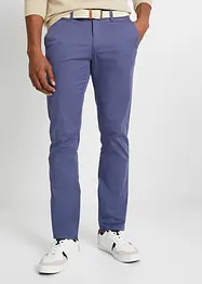 Pantalon chino droit extensible Regular, coupe ventre confort avec ceinture, bonprix