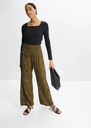 Pantalon palazzo à imprimé batik, bonprix