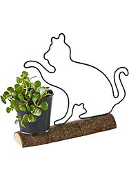 Deko-Figur Katze mit Pflanztopf, bpc living bonprix collection