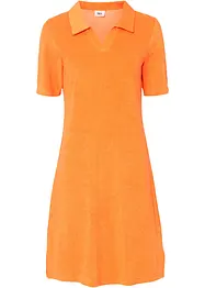 Robe longueur genou en tissu éponge avec col polo, bonprix