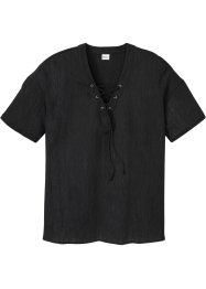 Chemise manches courtes ample avec laçage, John Baner JEANSWEAR