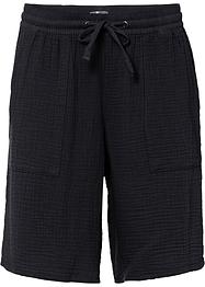 Musselin-Bermuda mit High-Waist-Bequembund und Taschen, bpc bonprix collection