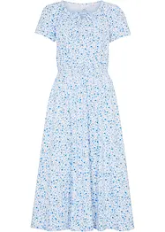 Robe midi en jersey de coton avec large smock à la taille, bonprix