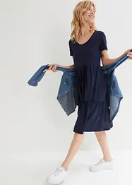 Shirtkleid mit Strukturmuster, John Baner JEANSWEAR