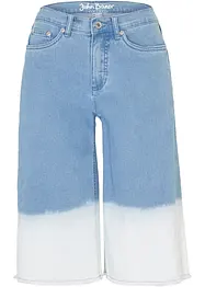 Bermuda en jean extensible Wide Leg, taille moyenne, dip dye, John Baner JEANSWEAR