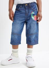 Jungen Jeans-Bermuda mit Dino Druck, Loose Fit, John Baner JEANSWEAR