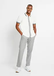Piqué-Poloshirt mit Reißverschluss aus reiner Baumwolle, bonprix
