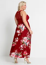 Sommer-Maxikleid mit Blumen-Print und Spitze, bonprix