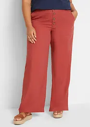 Pantalon palazzo en lin majoritaire, longueur XXL, bonprix