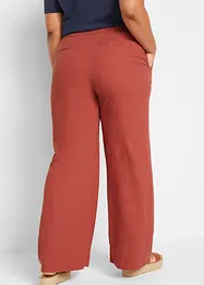 Pantalon palazzo en lin majoritaire, longueur XXL, bonprix