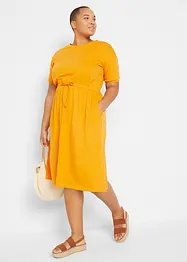 Robe en coton , longueur genou, avec élastique à la taille et poches, bonprix