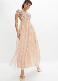 Robe longue brodée de sequins, bonprix