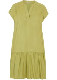 Knieumspielendes Tunika-Web-Kleid mit Volants und Henley-Kragen, bpc bonprix collection