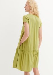 Knieumspielendes Tunika-Web-Kleid mit Volants und Henley-Kragen, bpc bonprix collection