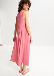Baumwoll-Shirtkleid mit asymmetrischem Volants, wadenumspielend, bpc bonprix collection