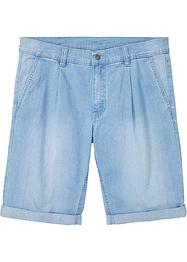 Bermuda en jean extensible avec pinces, Loose Fit, RAINBOW