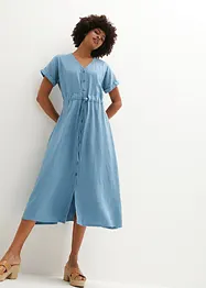 sommerliches Kleid mit Bindegürtel in der Taille, bonprix