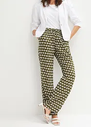 Pantalon à taille élastiquée imprimé en viscose, bonprix