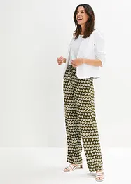 Pantalon à taille élastiquée imprimé en viscose, bonprix