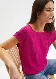 T-shirt à broderie anglaise, bonprix