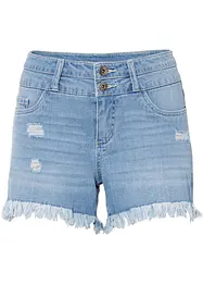 Jeans-Shorts mit Fransensaum, RAINBOW