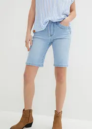 Bermuda en jean, coupe slim, taille mi-haute, bonprix