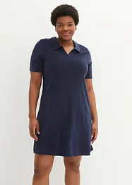 Knieumspielendes Frottee-Kleid mit Polokragen, bonprix