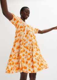 Tunika-Web-Kleid mit Spitzendetails und Ballonärmeln, knieumspielend, bpc bonprix collection