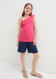 Mädchen Off-Shoulder-Shirt mit Volant, bpc bonprix collection