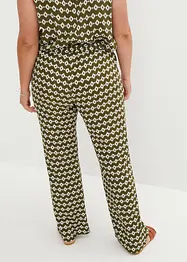 Pantalon à taille élastiquée en viscose, bonprix