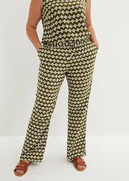 Pantalon à taille élastiquée en viscose, bonprix