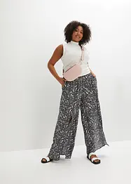 Pantalon taille haute avec longue fente, bonprix